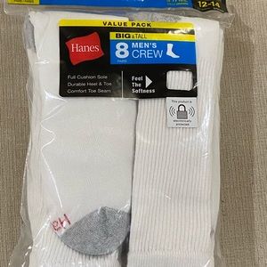 Men’s Haynes crew 8pck socks new in package